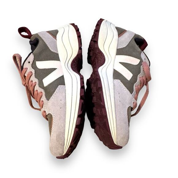 Veja‎ Venturi Suede Khaki Sable Oxford Grey Lace Up Dad Sneakers Sz 7 / 38 - Picture 4 of 10